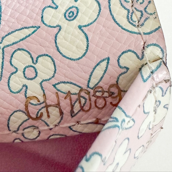 LOUIS VUITTON Monogram Fleuri Insolite PM Wallet Rose - Picture 10 of 12